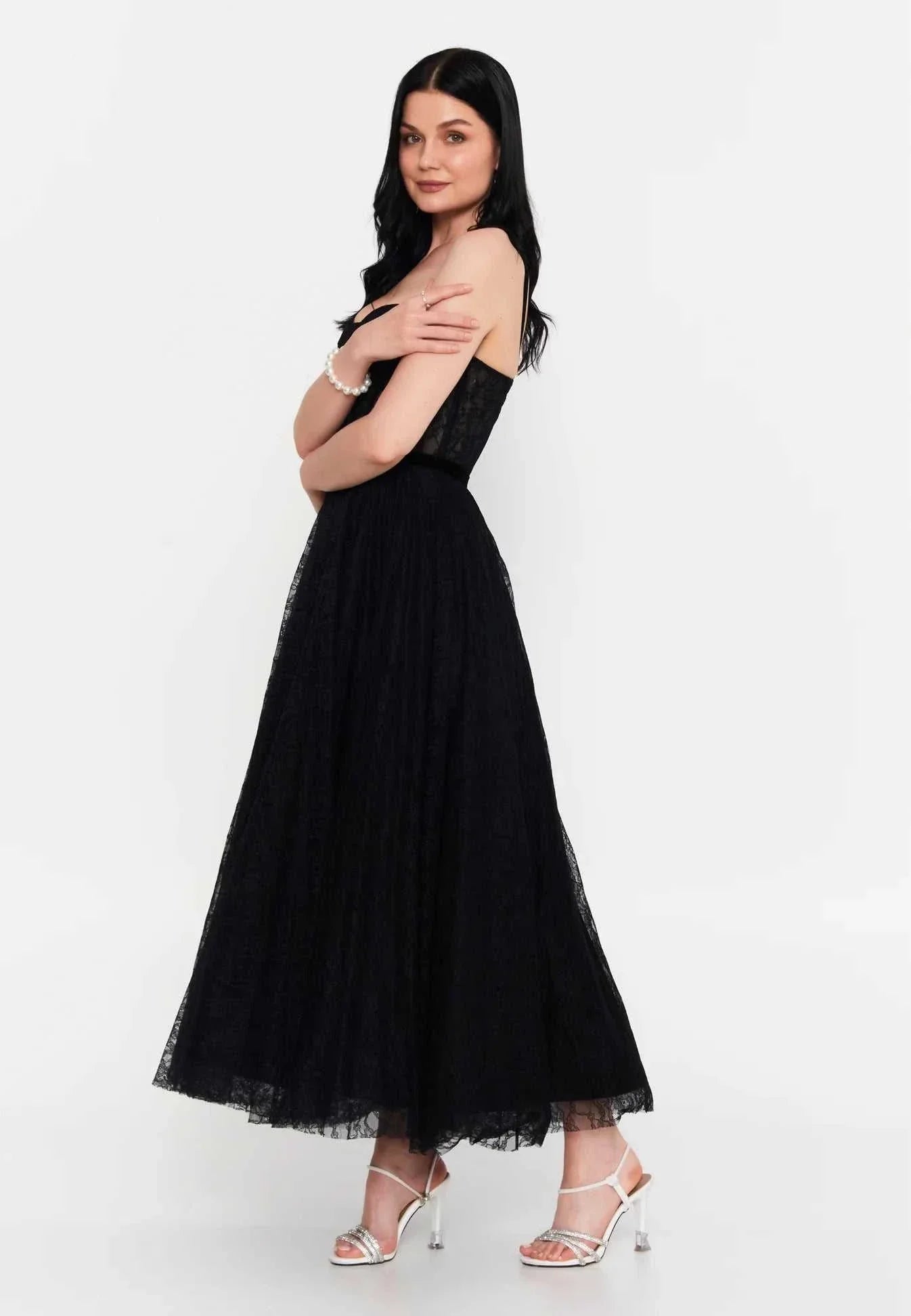 sheer lace dress