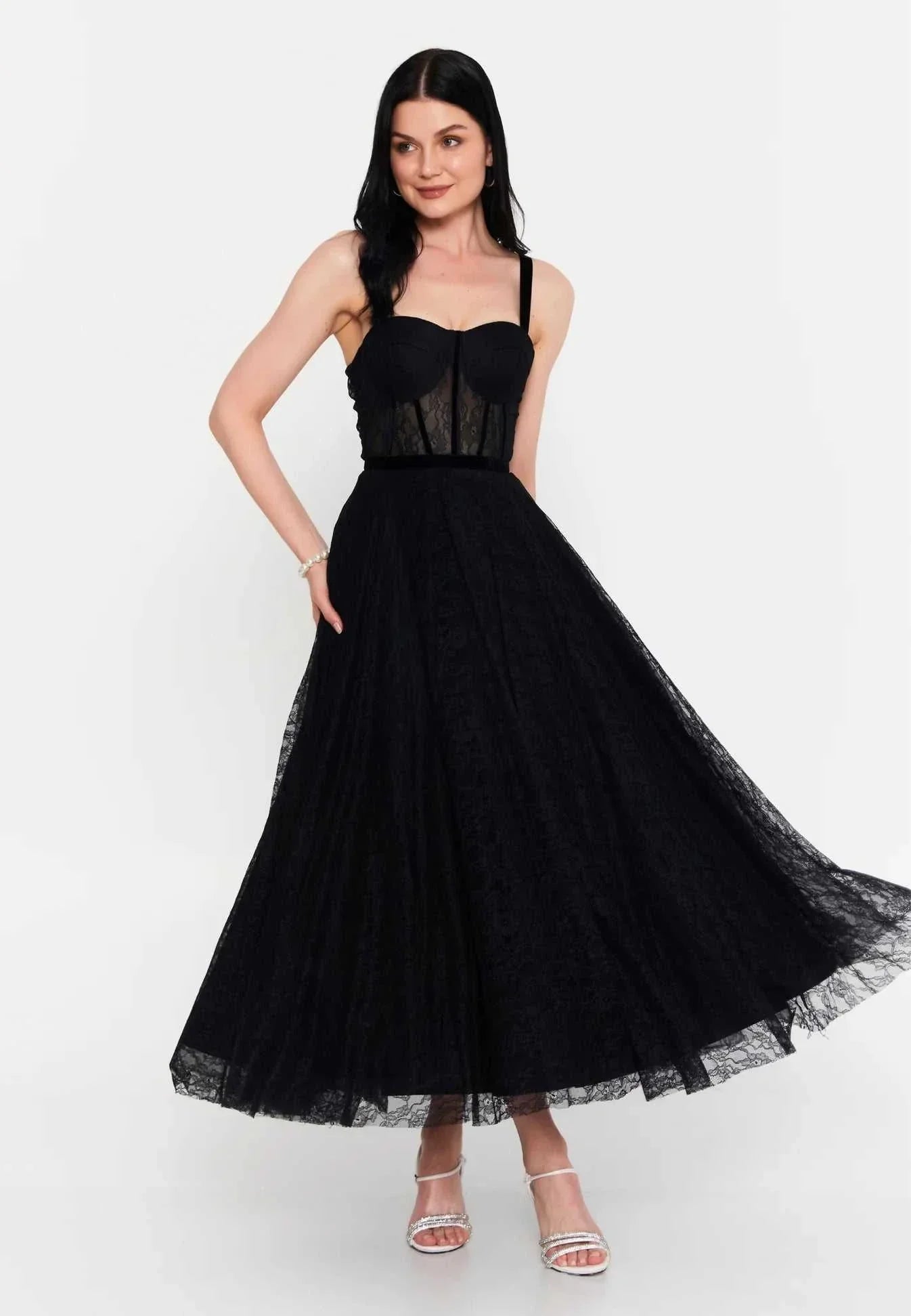 sheer lace dress