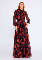 long chiffon dress