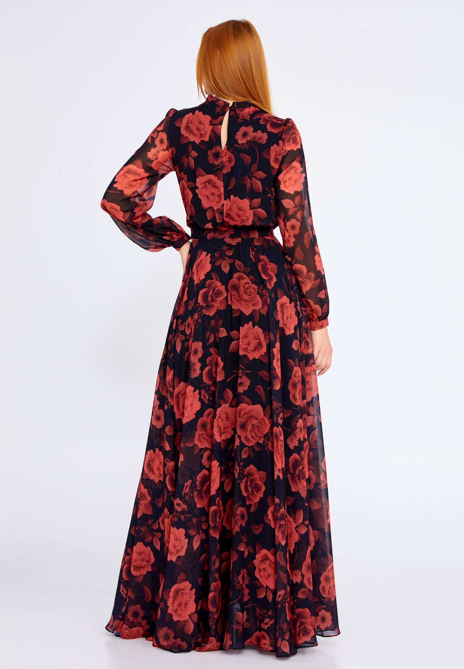 long chiffon dress