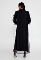 black midi dress with sleeves