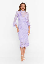 floral embroidery gown