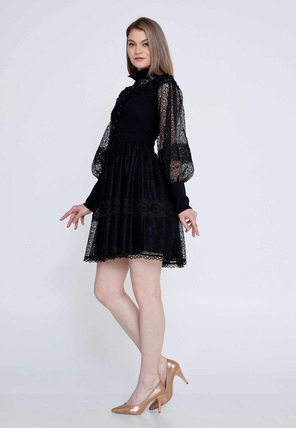 short black lace dress