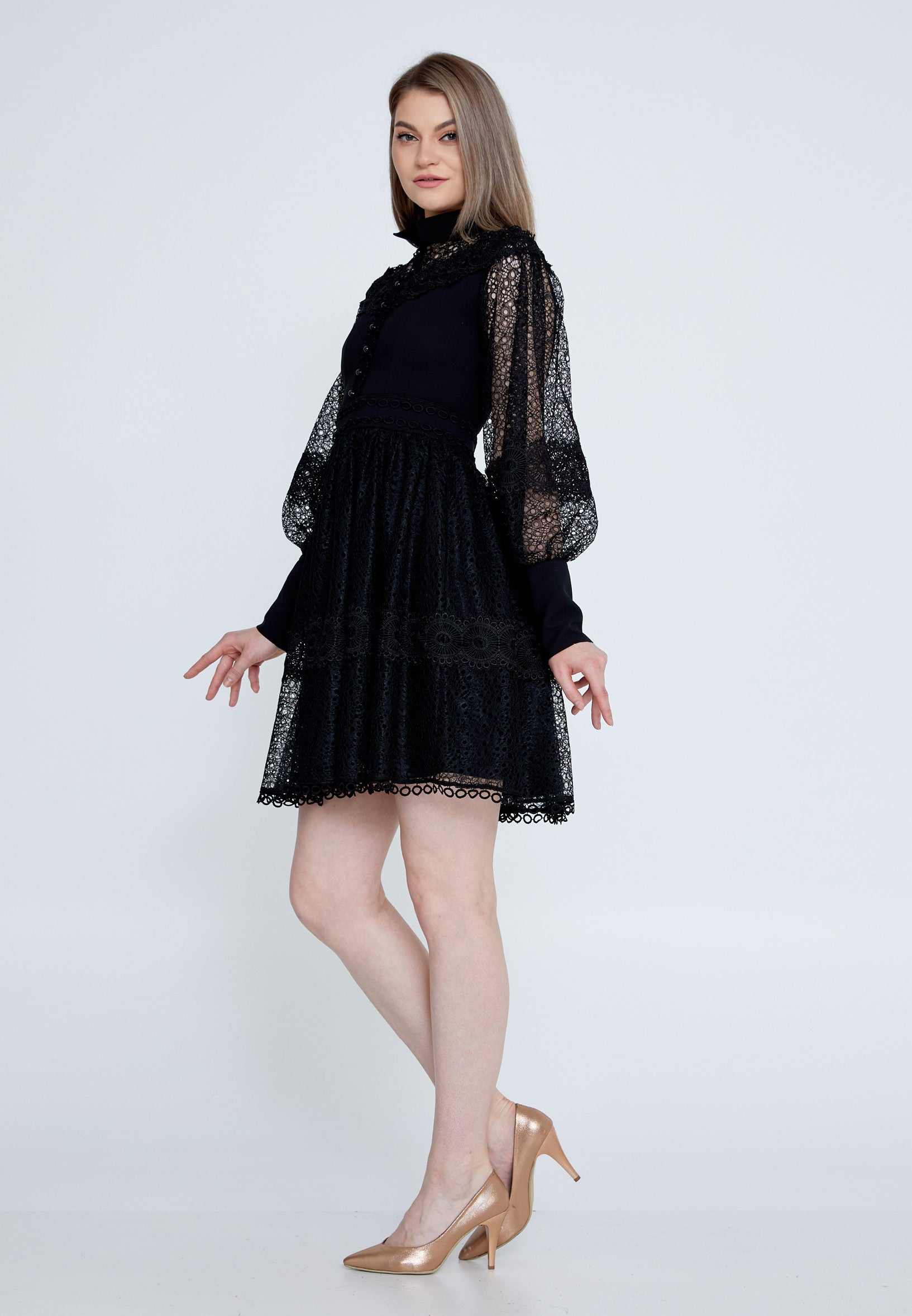 short black lace dress