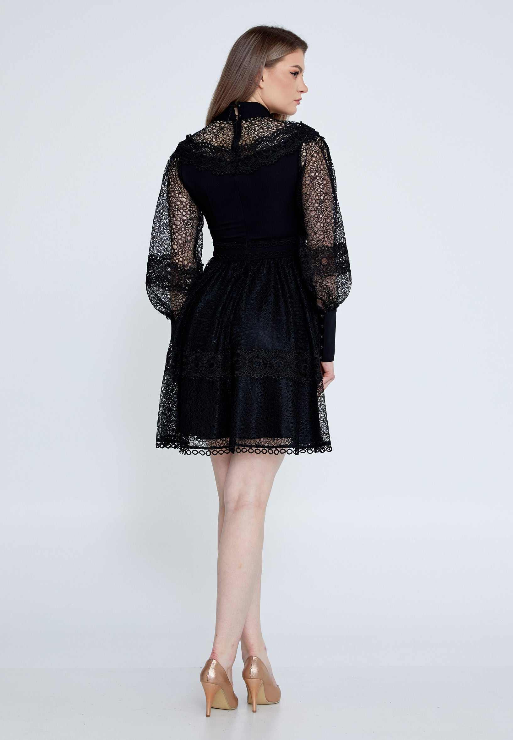 short black lace dress