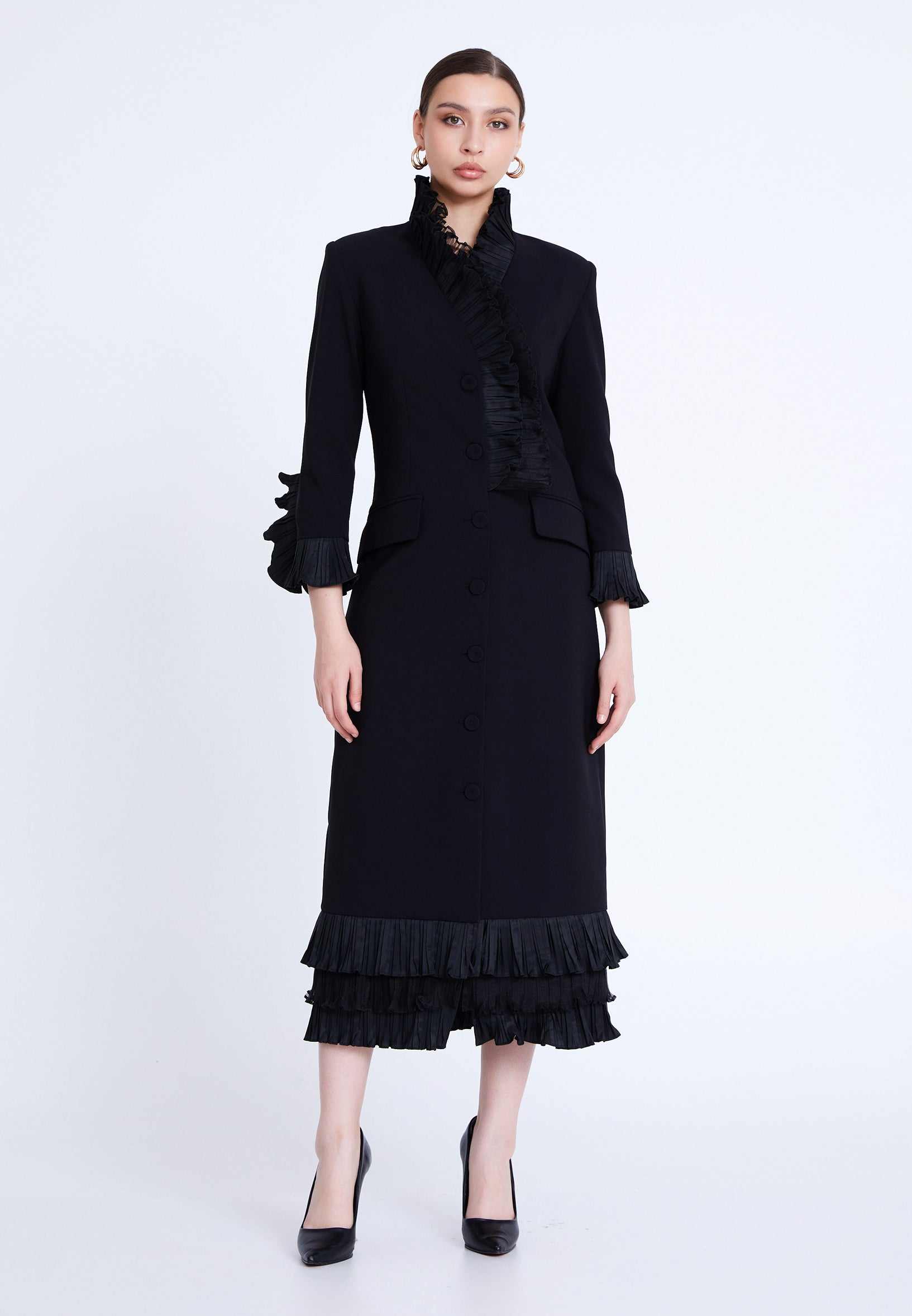 pleated dress