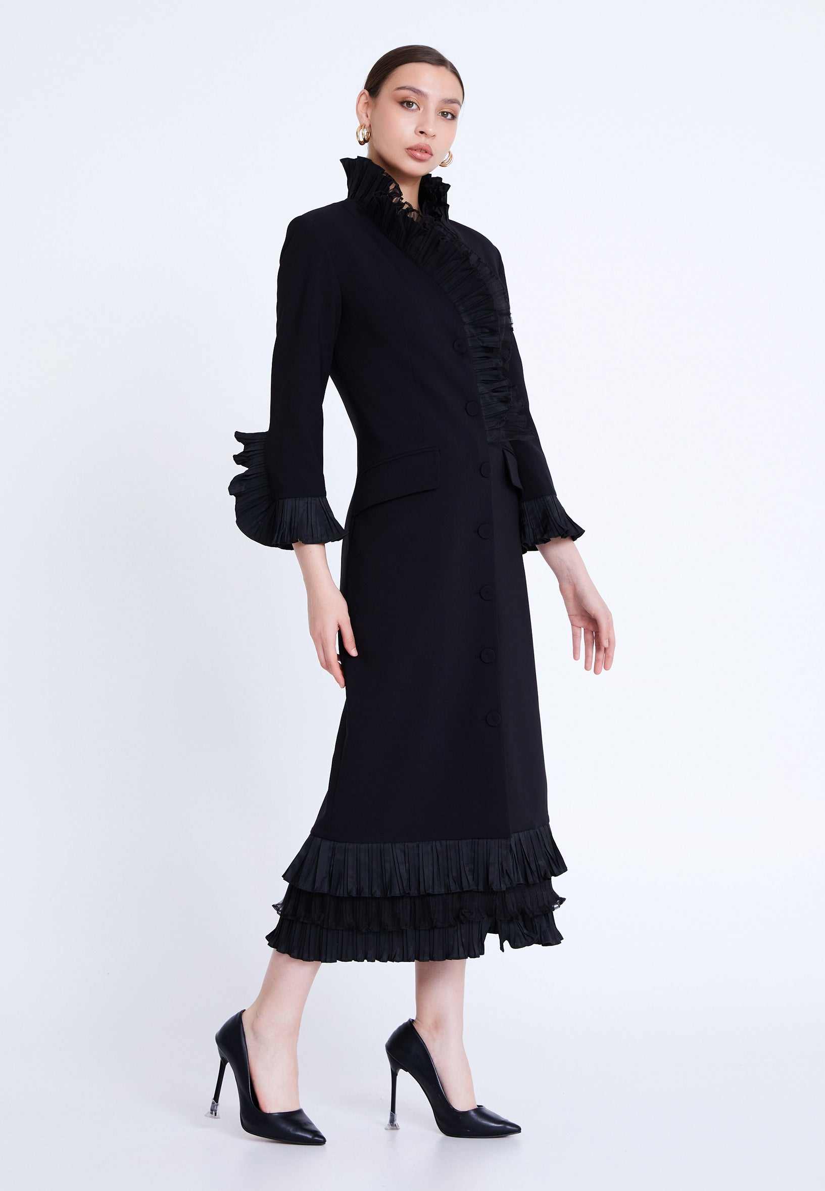 pleated dress