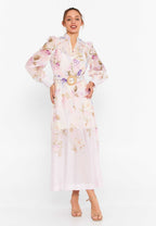long sleeve floral dress