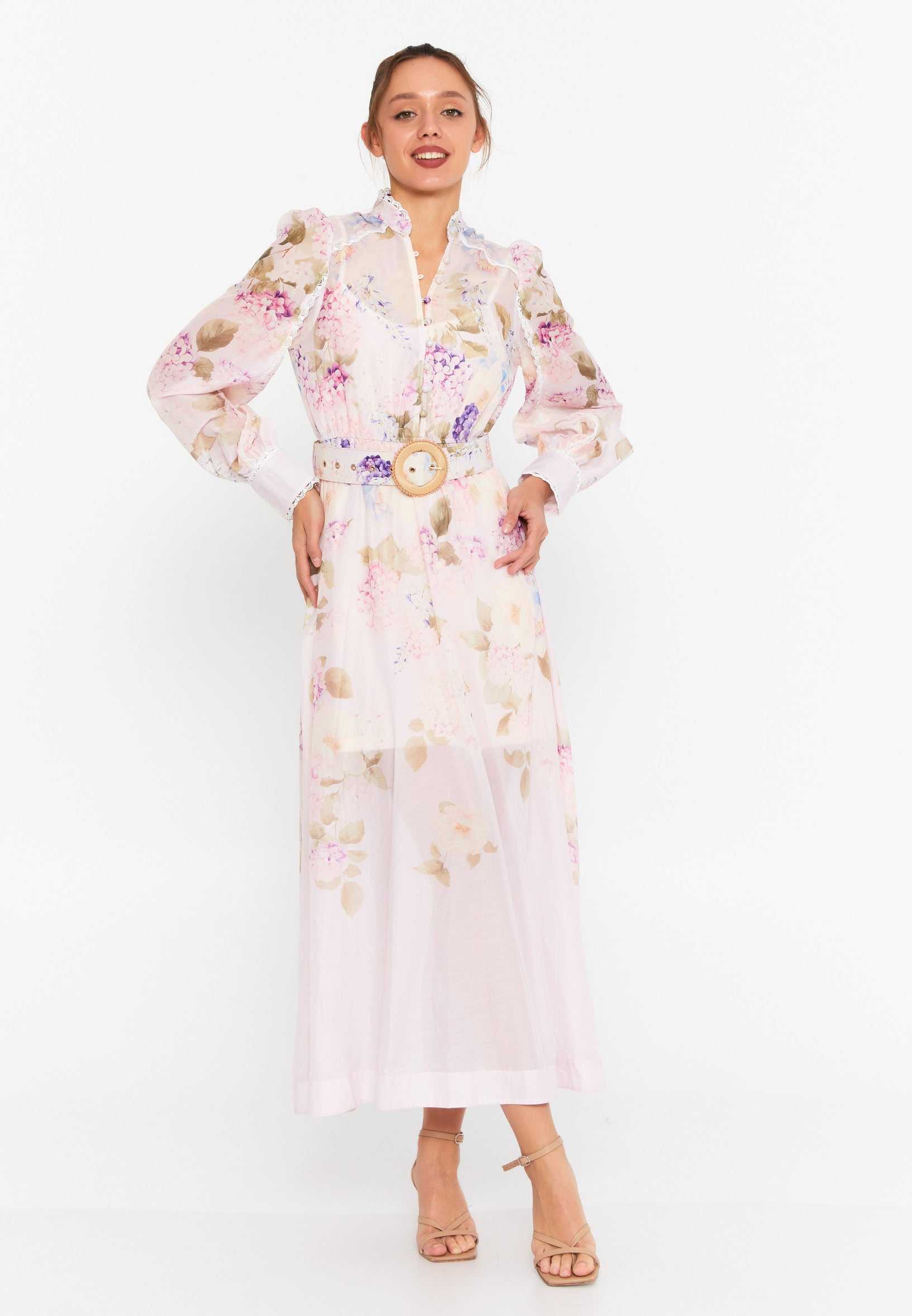 long sleeve floral dress