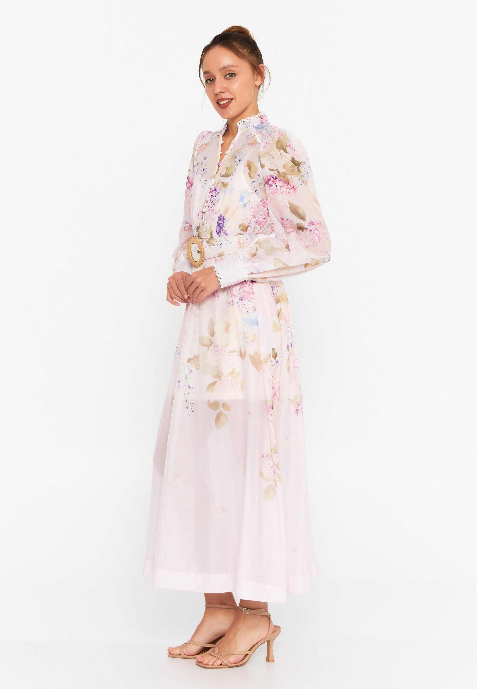 long sleeve floral dress