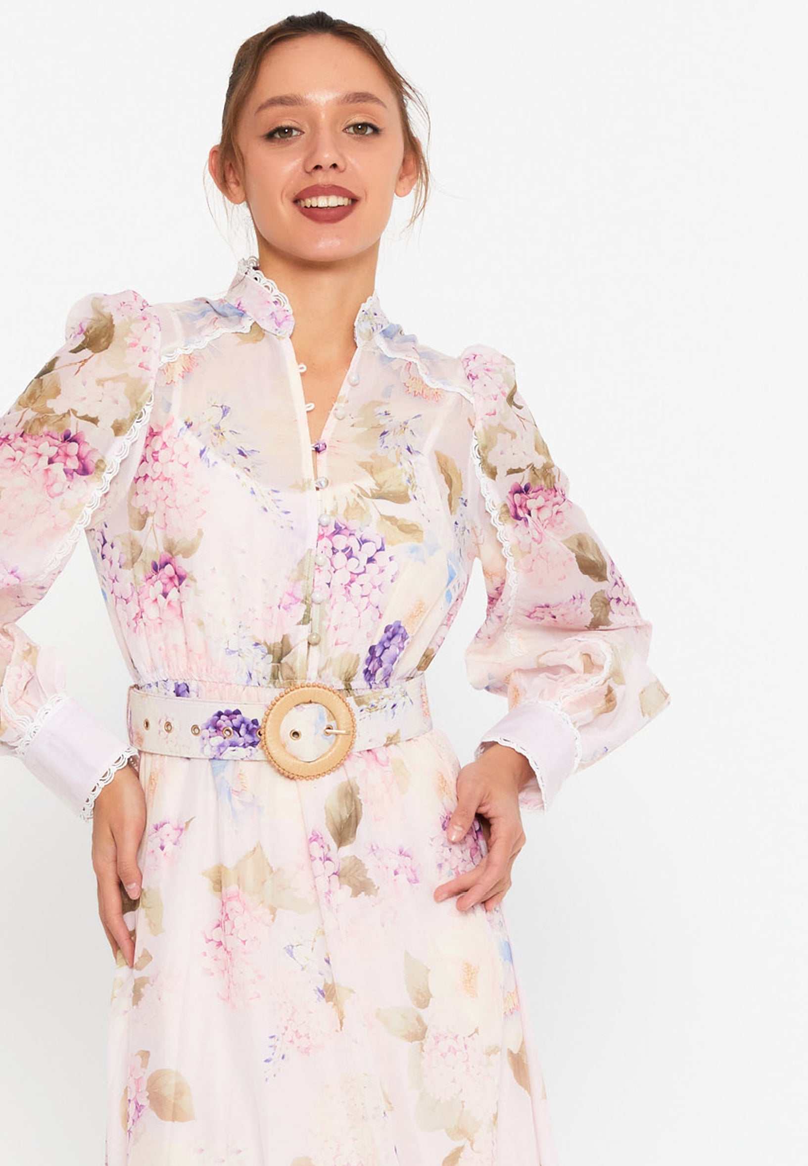 long sleeve floral dress