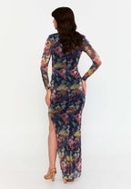 floral long dresses print