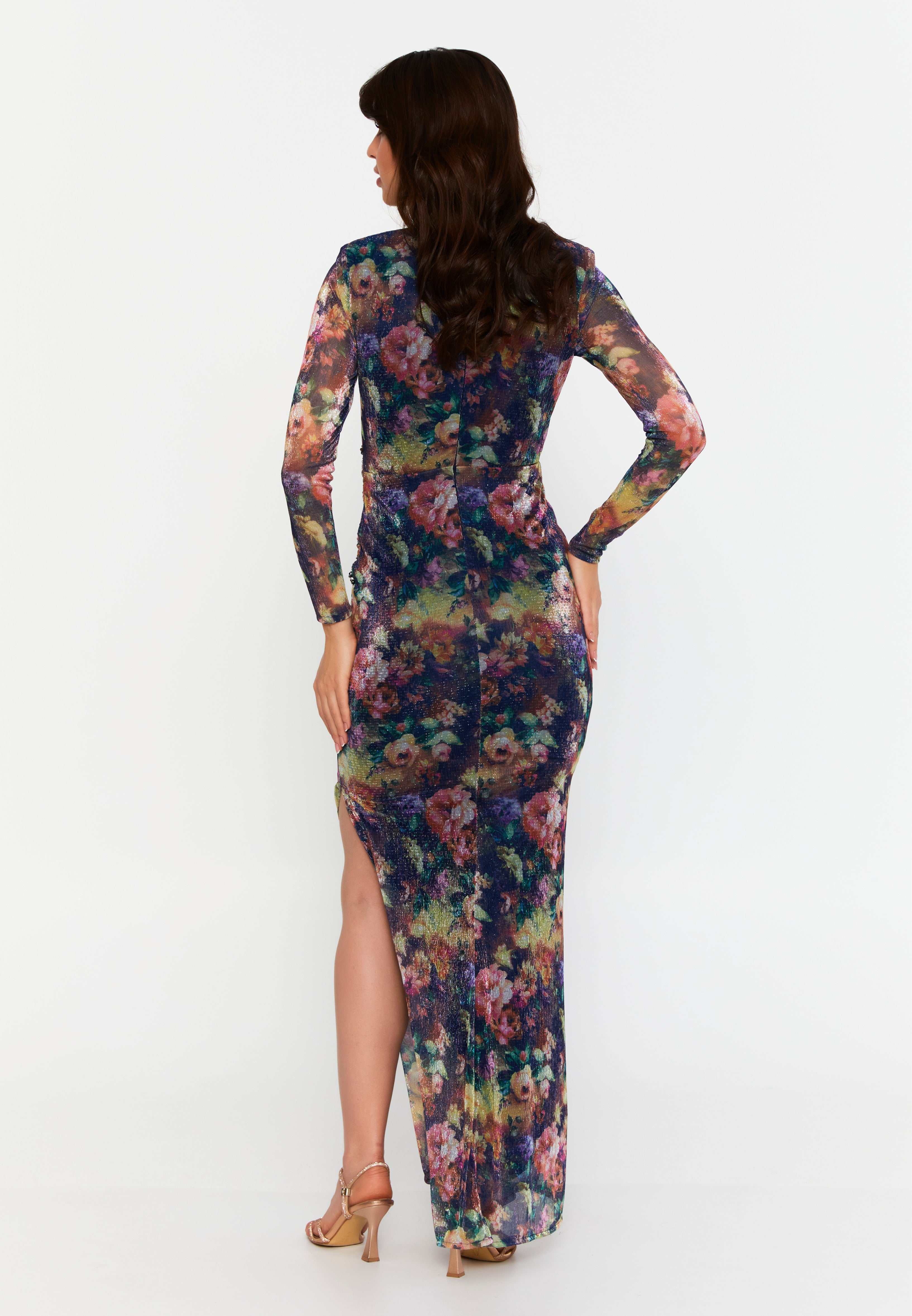 floral long dresses print