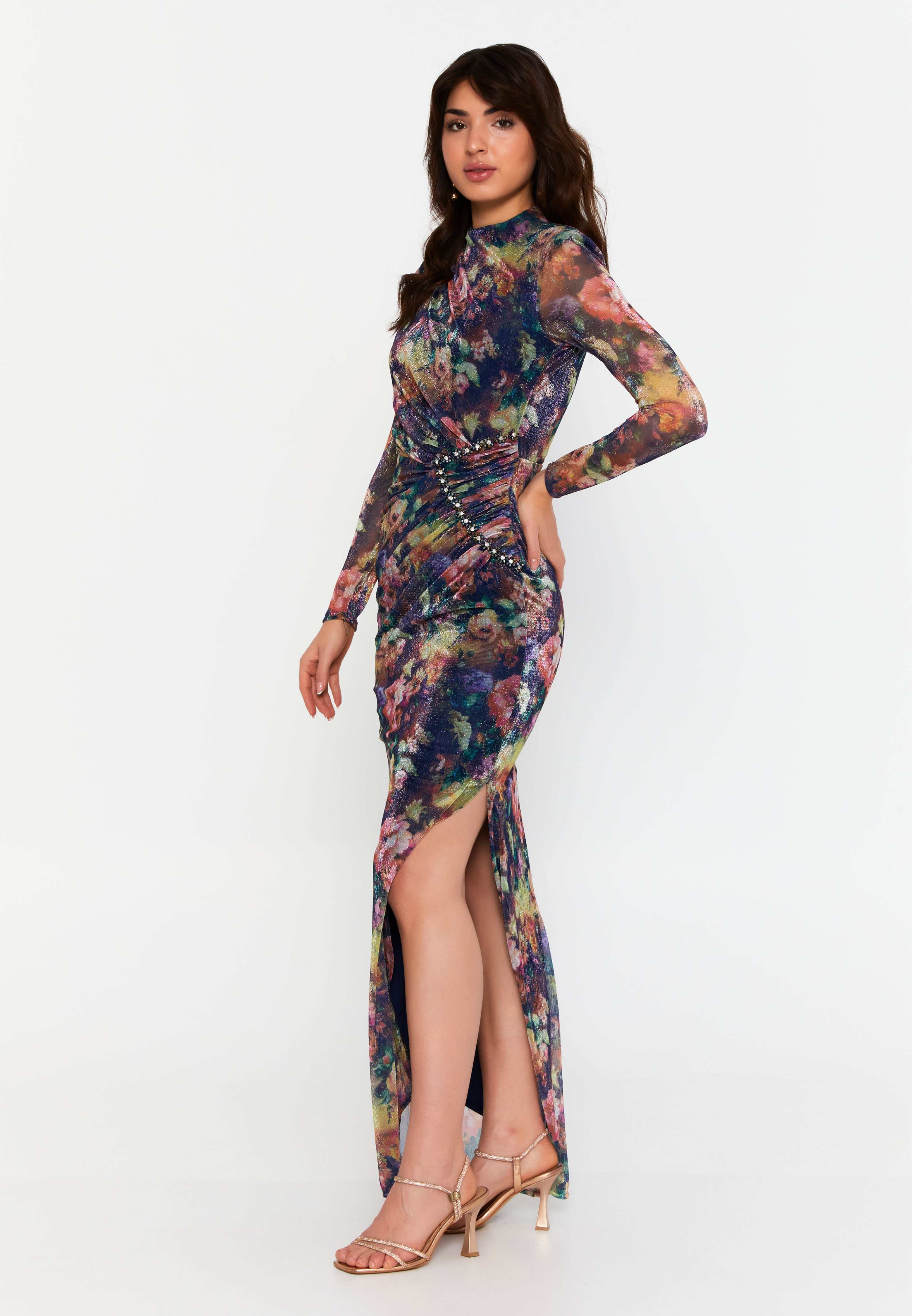 floral long dresses print