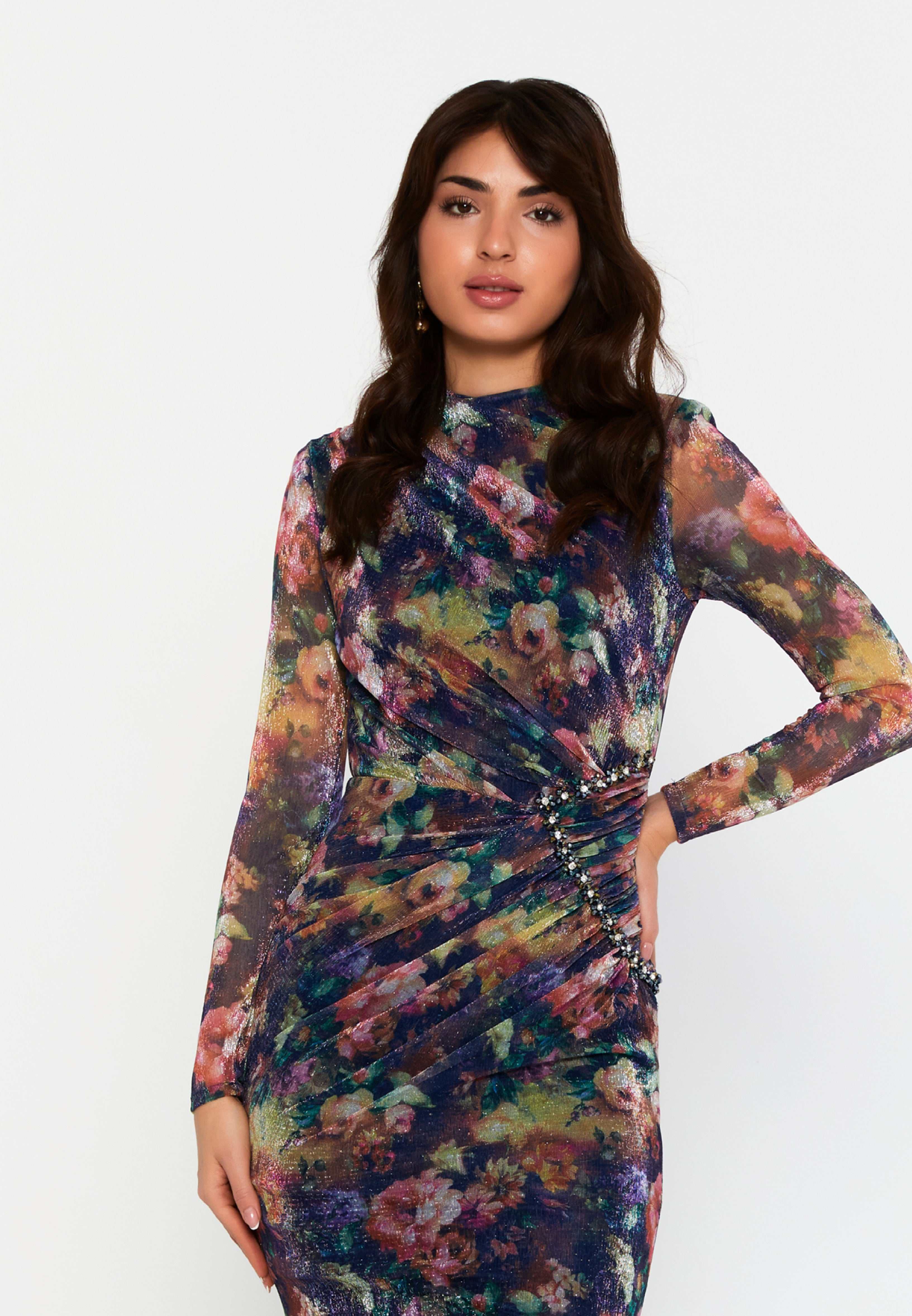 floral long dresses print