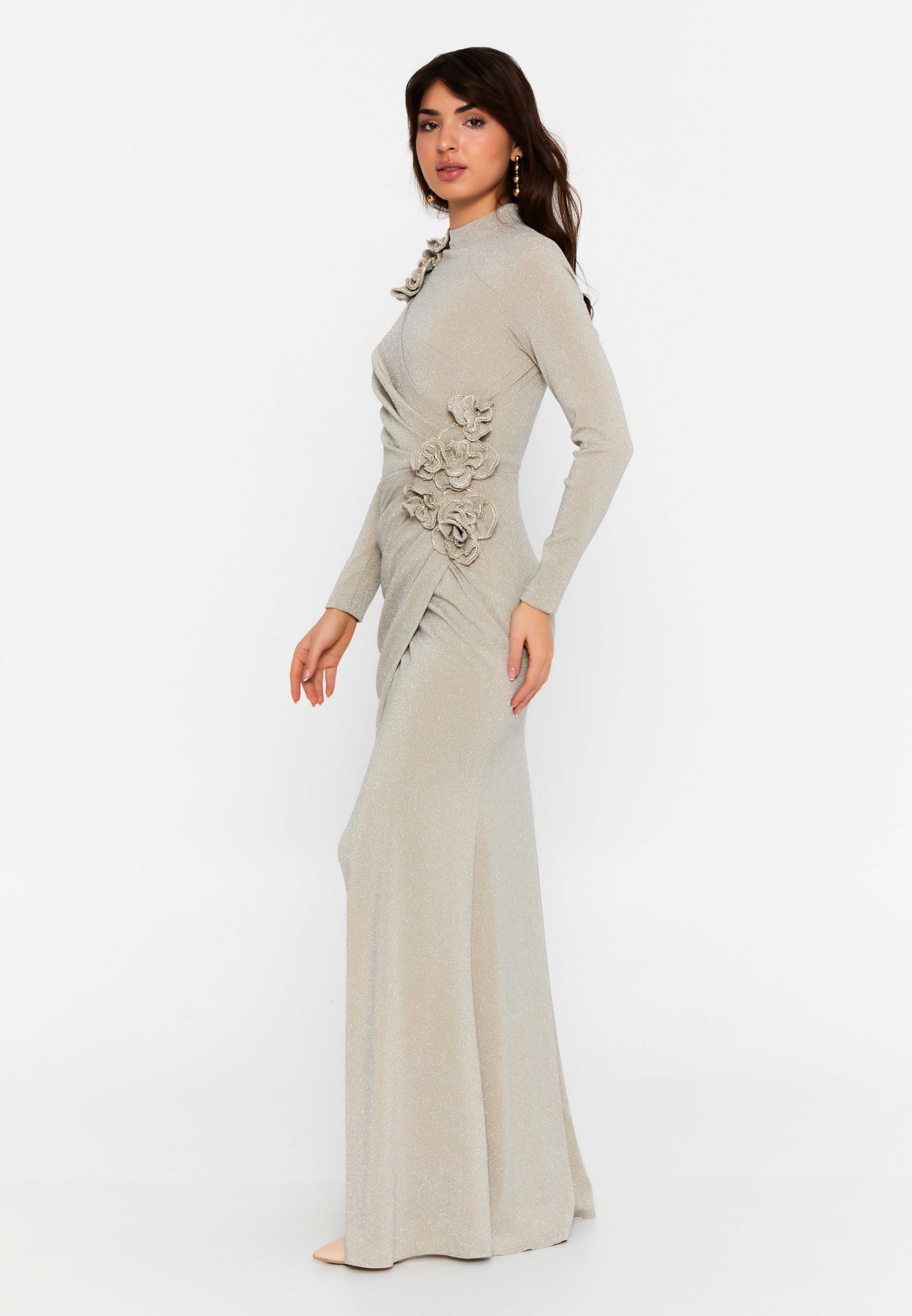 high neck wedding dress