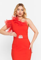 one shoulder maxi dress