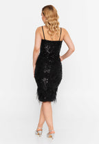 black bodycon dress