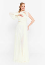 long sleeve mesh dress