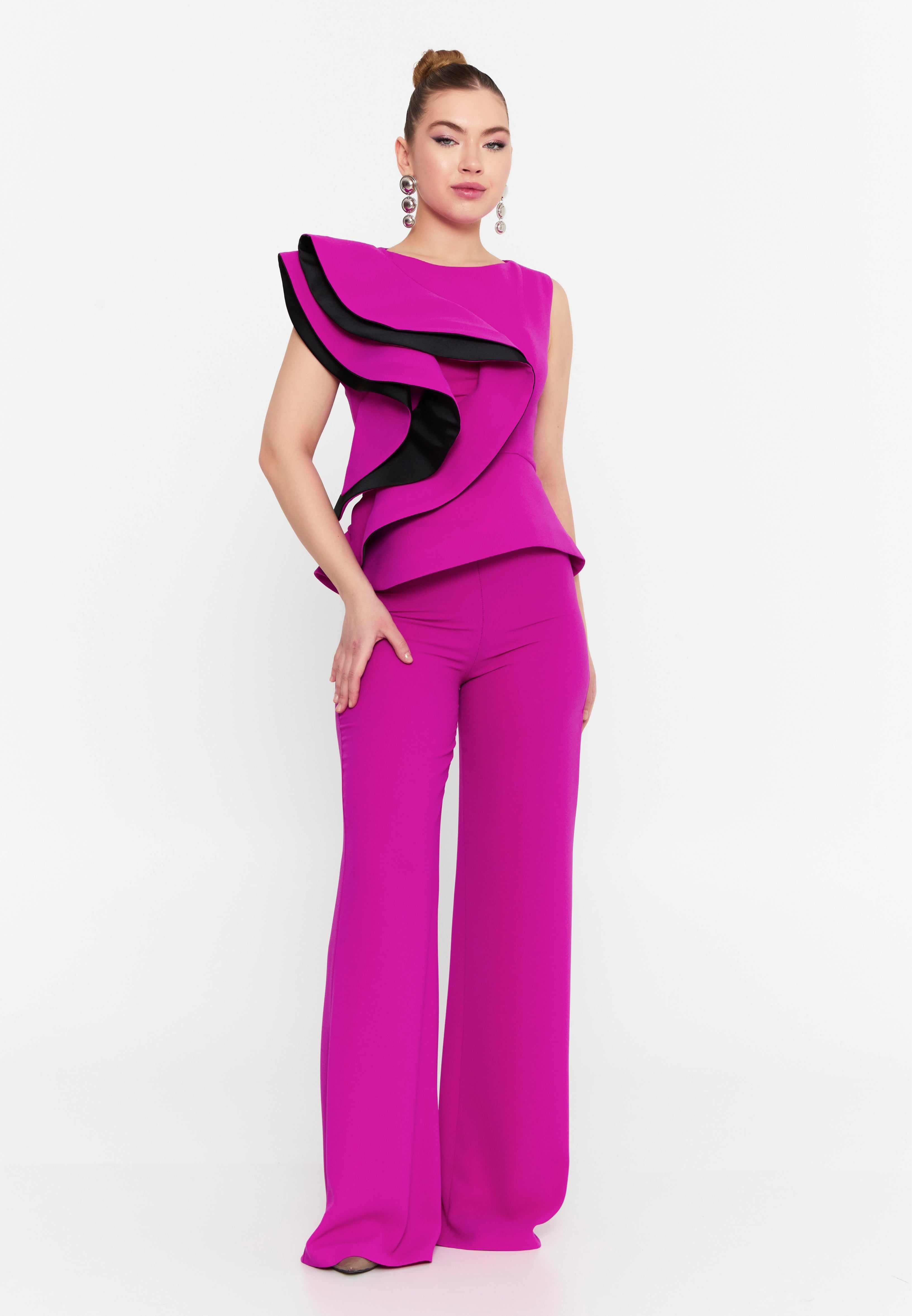 high waisted wide leg trousers
