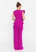 high waisted wide leg trousers