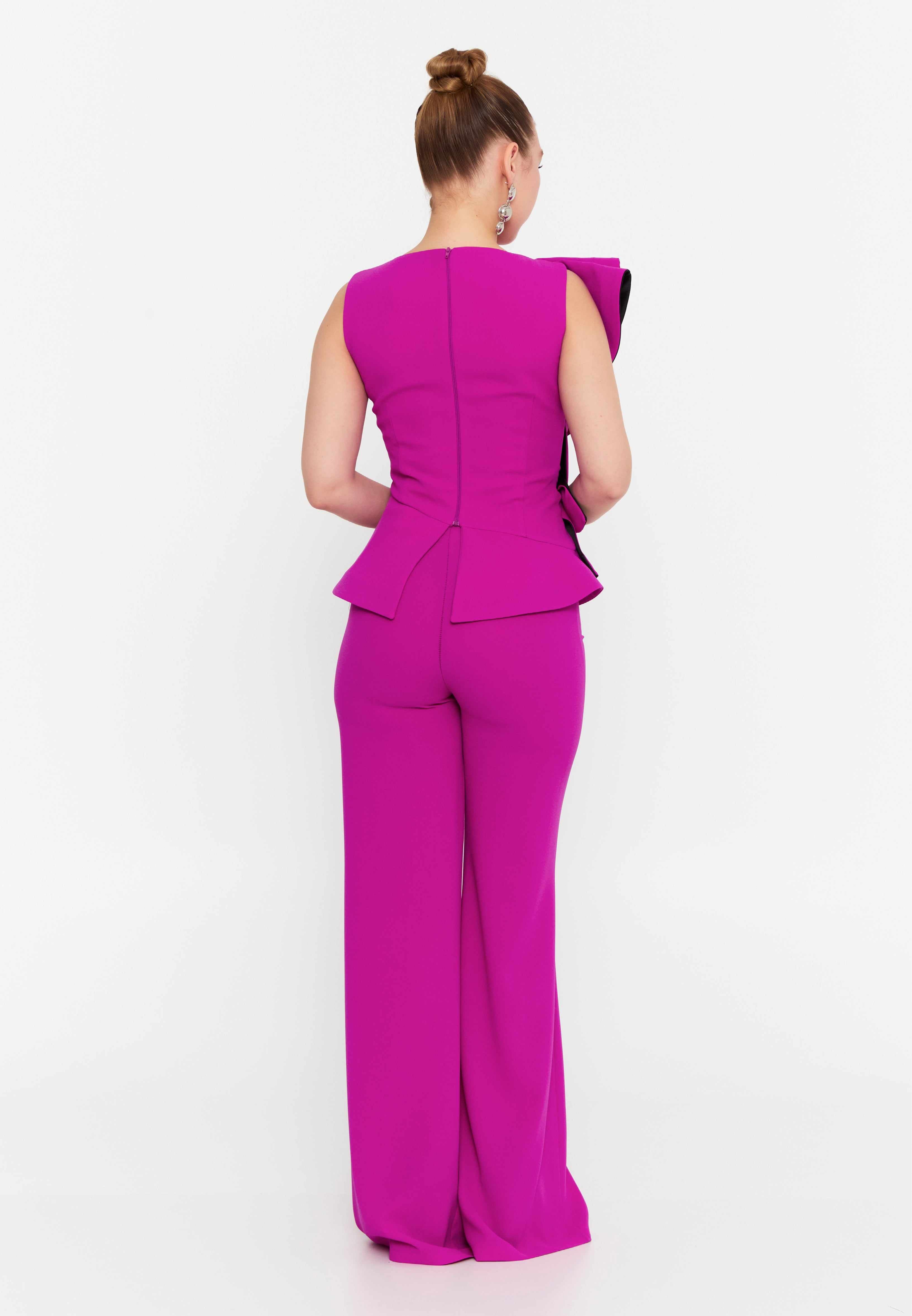 high waisted wide leg trousers