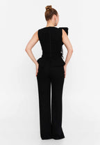 high waisted black trousers
