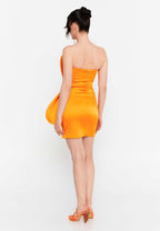 strapless mini dress