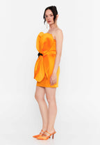 strapless mini dress