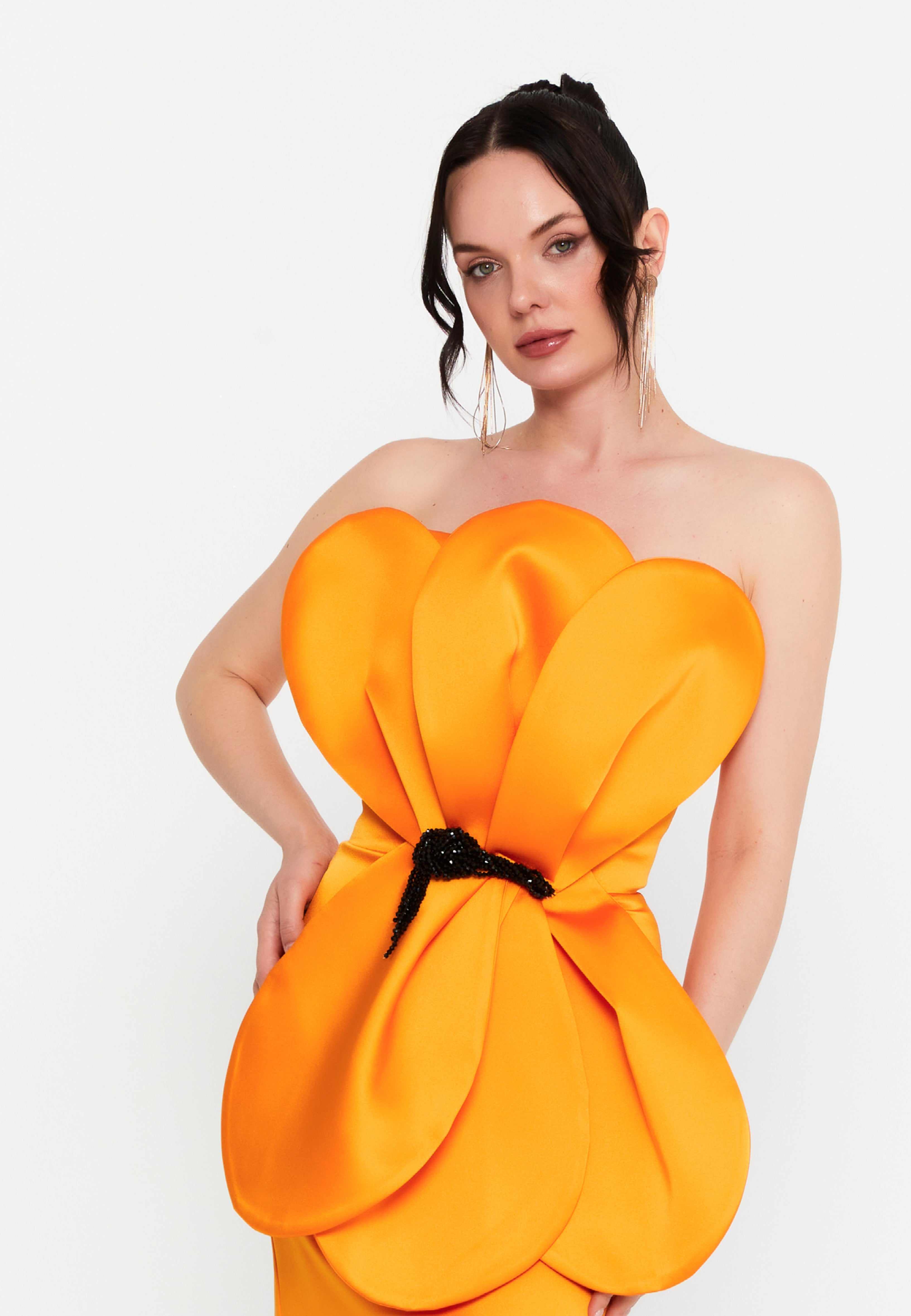 strapless mini dress