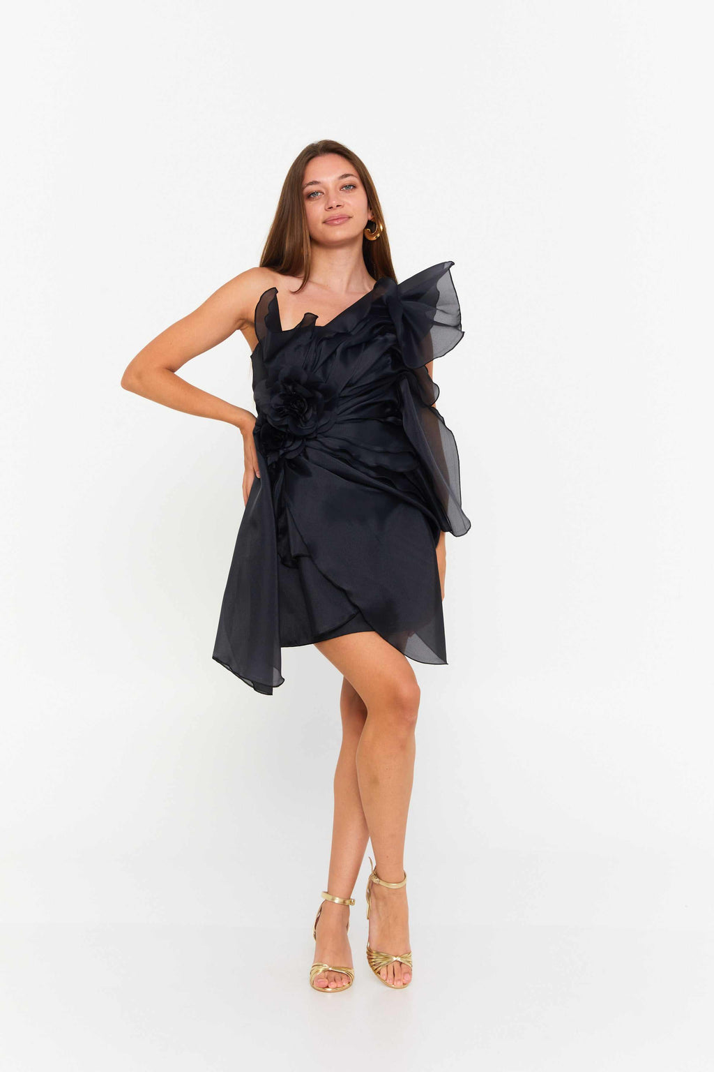 draped Mini Dress