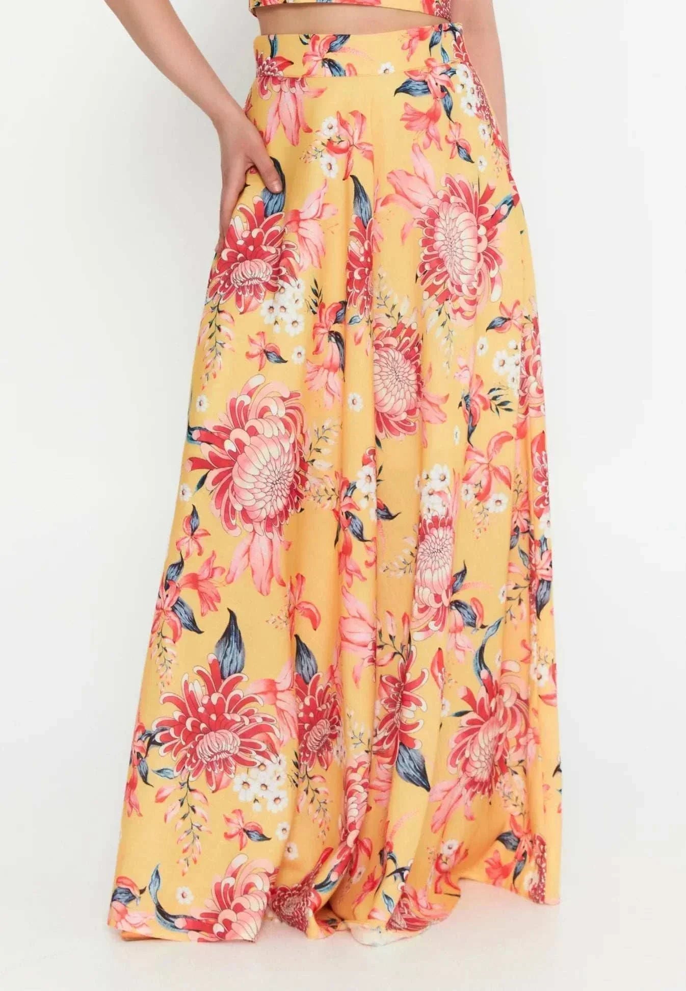 Crop Top and Maxi Skirt Set