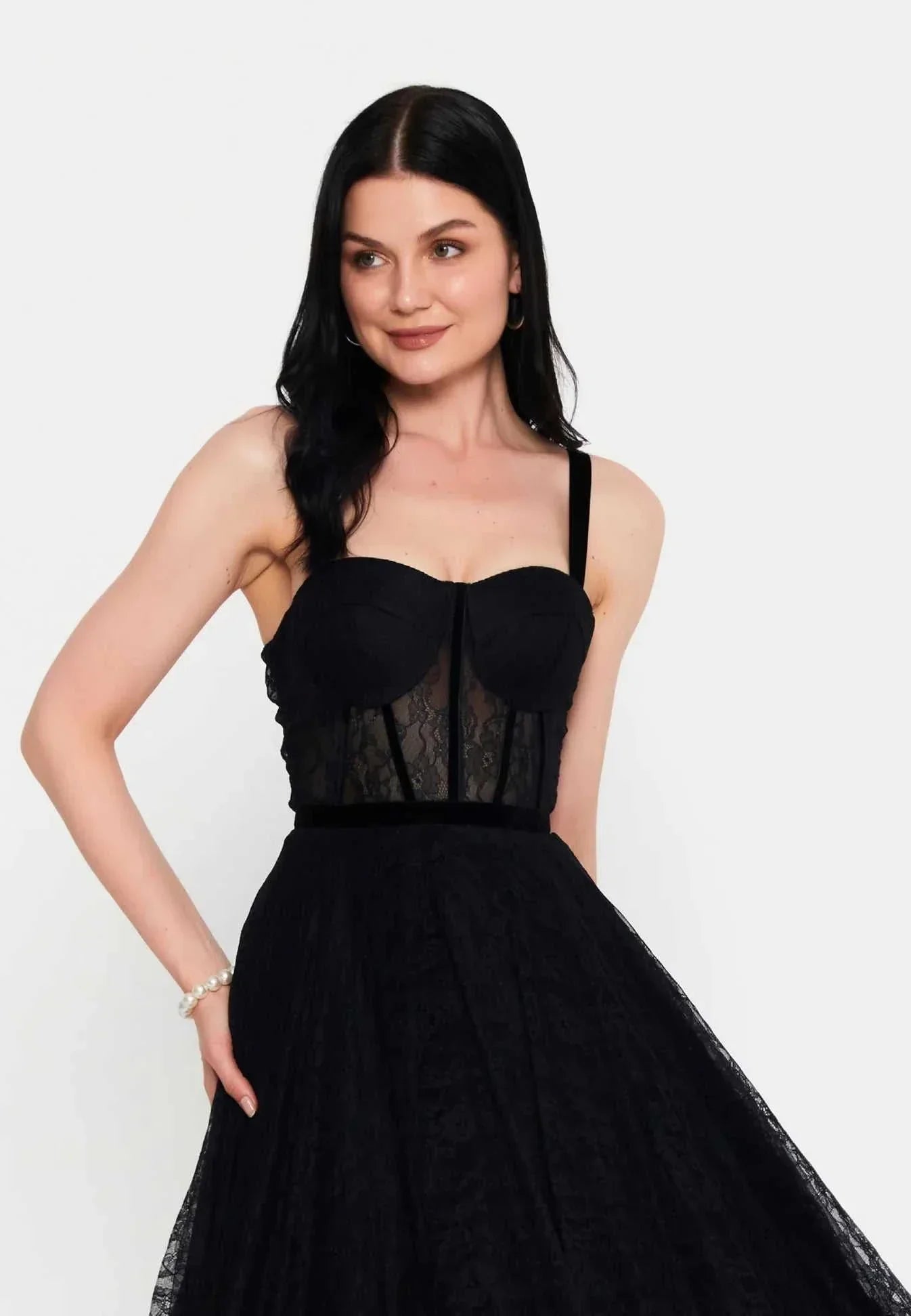 sheer lace dress