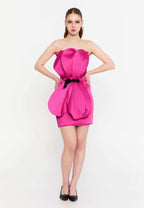 strapless mini dress